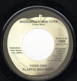 YOKO ONO PLASTIC ONO BAND, MIDSUMMER NEW YORK / MRS LENNNON (looks unplayed)