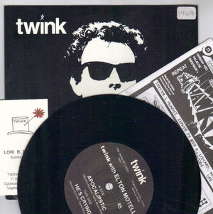 TWINK  , APOCALIPSTIC / HE'S CRYING + insert Signed on rear (looks unplayed)