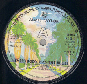 JAMES TAYLOR , EVERYBODY HAS THE BLUES / MONEY MACHINE 