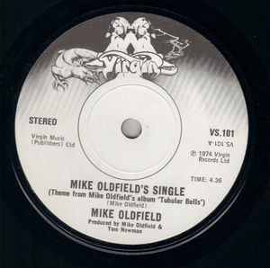 MIKE OLDFIELD , MIKE OLDFIELD SINGLE / FROGGY WENT A-COURTING -solid centre - looks unplayed