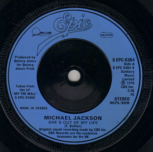 MICHAEL JACKSON / JACKSONS, SHE'S OUT OF MY LIFE / PUSH ME AWAY (looks unplayed)