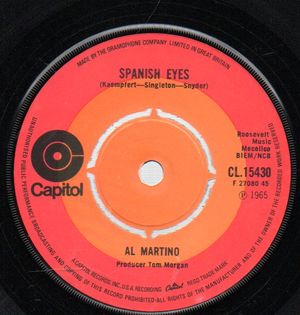 AL MARTINO , SPANISH EYES / MELODY OF LOVE 