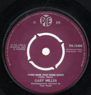 GARY MILLER, THERE GOES THAT SONG AGAIN / THE NIGHT IS YOUNG 