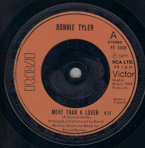 BONNIE TYLER , MORE THAN A LOVER / LOVE TANGLE