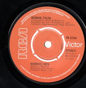 BONNIE TYLER , MARRIED MEN / IF YOU EVER NEED ME AGAIN 