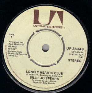 BILLIE JO SPEARS, LONELY HEARTS CLUB / HIS LITTLE SOMETHING ON THE SIDE 