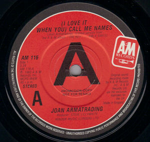 JOAN ARMATRADING , I (LOVE IT WHEN YOU) CALL ME NAMES / FOR THE BEST - PROMO