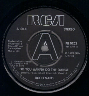BOULEVARD , DO YOU WANNA DO THE DANCE / ARE ANGELS FLIGHTS OF FANCY-PROMO 