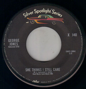 GEORGE JONES , SHE THINKS I STILL CARE / THE RACE IS ON 