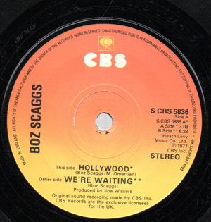 BOZ SCAGGS, HOLLYWOOD / WE'RE WAITING