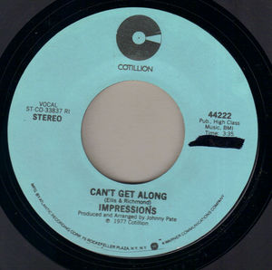 IMPRESSIONS, CAN'T GET ALONG / MONO - PROMO