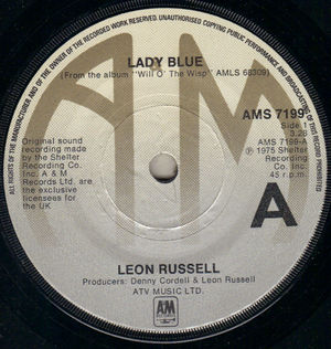LEON RUSSELL, LADY BLUE / LAYING RIGHT HERE IN HEAVEN-PROMO