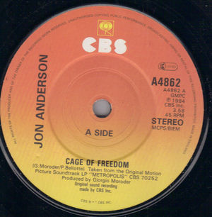JON ANDERSON, CAGE OF FREEDOM / WORKERS DANCE 