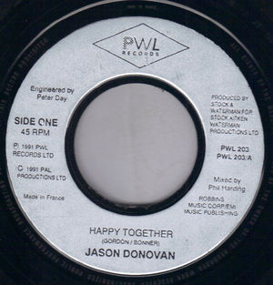 JASON DONOVAN, HAPPY TOGETHER / SHES IN LOVE WITH YOU 