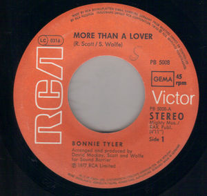 BONNIE TYLER , MORE THAN A LOVER / LOVE TRIANGLE