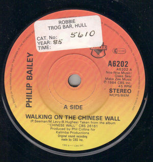 PHILIP BAILEY , WALKING ON THE CHINESE WALL / TRAPPED