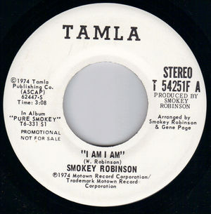 SMOKEY ROBINSON, I AM I AM / MONO VERSION - PROMO PRESSING