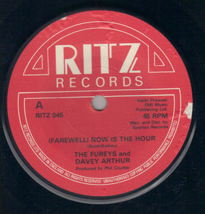 FUREYS & DAVEY ARTHUR, FAREWELL NOW IS THE HOUR / TOMORROW WE PART/THE KERRY JIG - looks unplayed