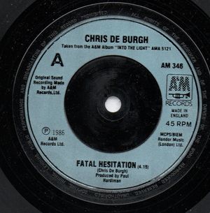 CHRIS DE BURGH, FATAL HESITATION / ESTASY OF FLIGHT