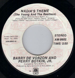 BARRY DE VORZON & PERRY BOTKIN JR , NADIAS THEME / BLESS THE BEASTS AND CHILDREN