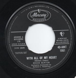 BROOK BENTON, WITH ALL MY HEART / THANK YOU PRETTY BABY
