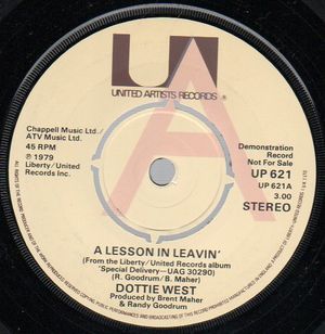 DOTTIE WEST , A LESSON IN LEAVIN / LOVES SO EASY FOR TWO - promo 