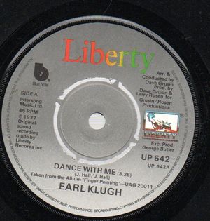 EARL KLUGH , DANCE WITH ME / LIVING INSIDE YOUR LOVE