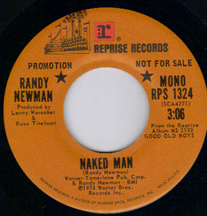 RANDY NEWMAN, NAKED MAN / GUILTY - PROMO PRESSING 