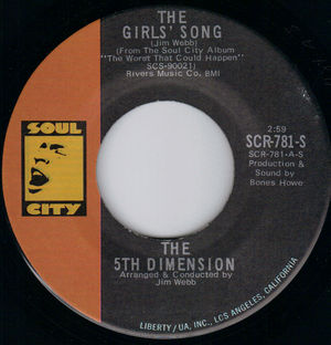 5TH DIMENSION , THE GIRLS SONG / IT'LL NEVER BE THE SAME AGAIN