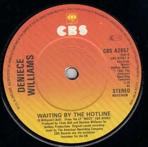 DENIECE WILLIAMS , WAITING BY THE HOTLINE / LOVE NOTES